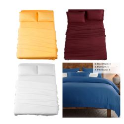 Queen Size 4pcs Bed Sheet Set, New