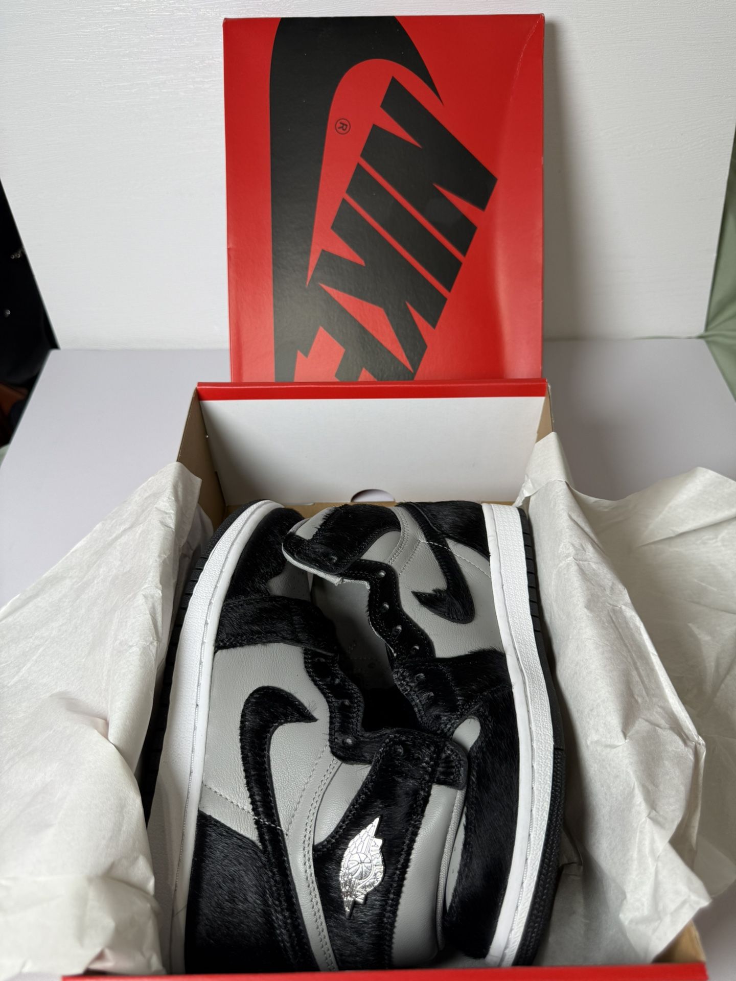 Nike Air Jordan One Retro OG Sneakers Grey Trainers Classics Shoes Women Size 7