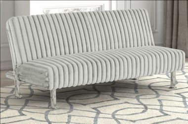Brand New Light Grey Futon Sofa Sleeper
