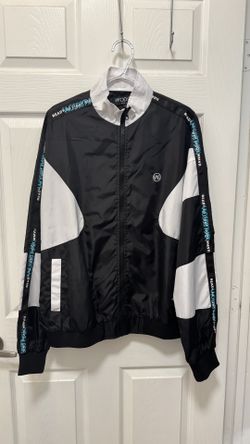 80s 90s Vintage Style Wood Stuck Track Jacket Windbreaker