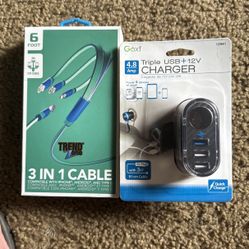 3 In One Cable & Triple Charger