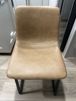 light brown leather chair