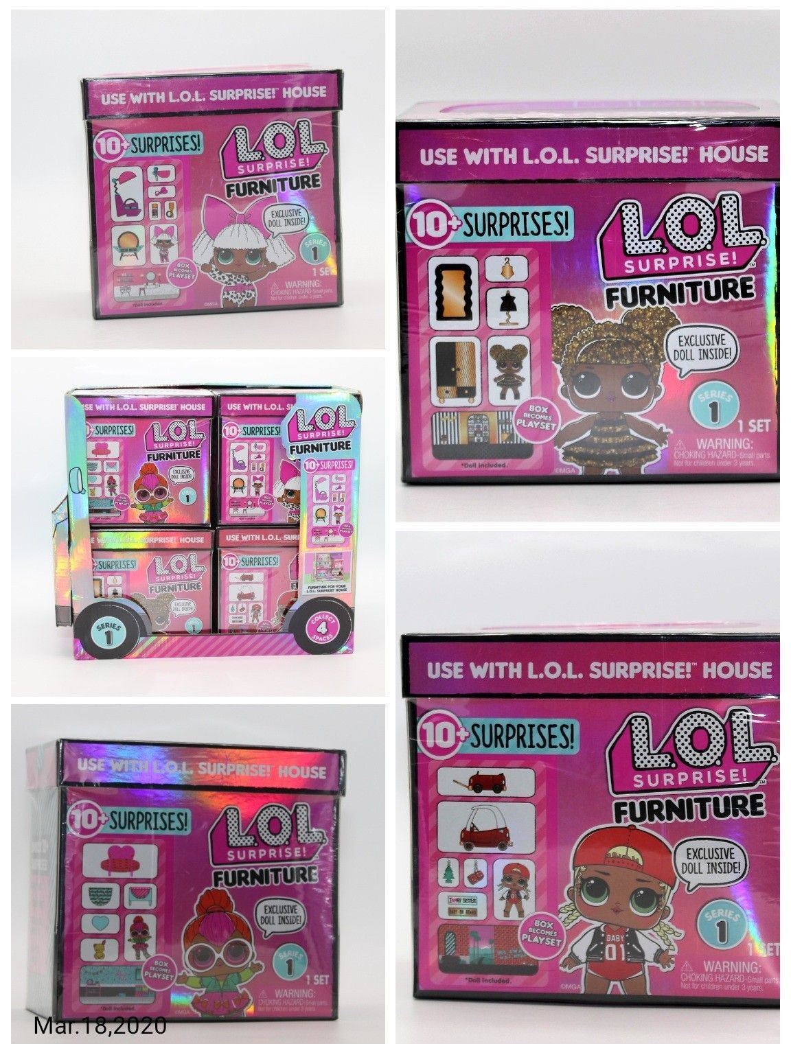 LOL Surprise Dolls Furniture 4pc boxed sets