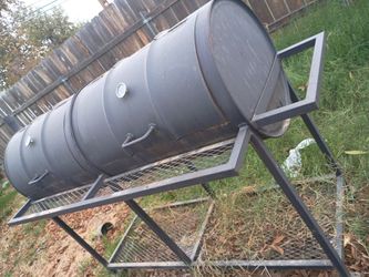 Customized Bill Double Smoker Barbecue Pit Very Solid Just Needs A Good Little Cleanup Maybe Pressurized