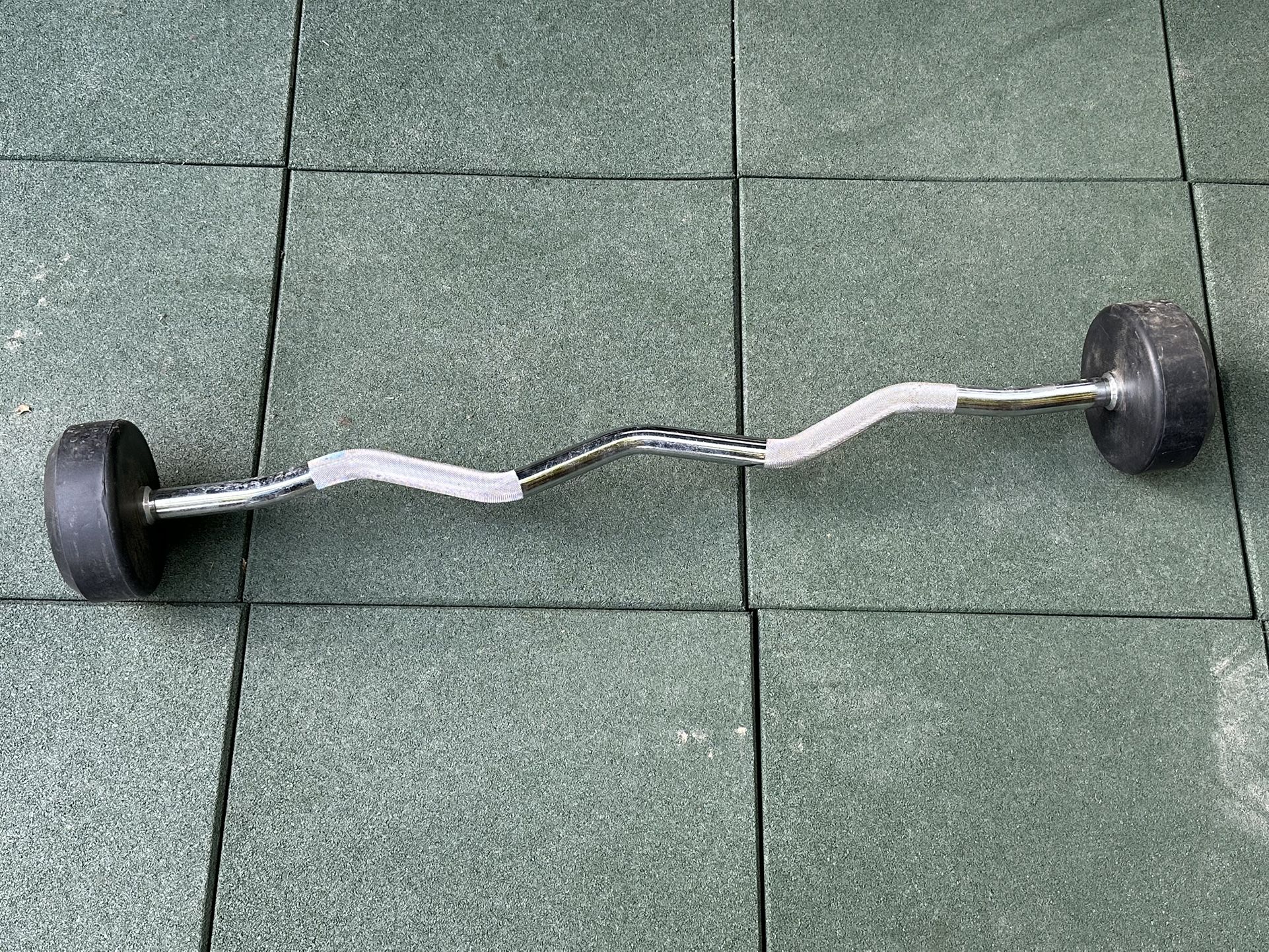 Synergee Fixed 40 Curl Bar Timber And Chrome