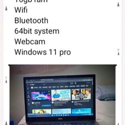 ( Touchscreen ) ( Laptop )
Dell latitude 7480
intel i5 2.7ghz 7th generation
256gb ssd 
16gb ram
Wifi
Bluetooth 
64bit system
Webcam 
Windows 11 pro