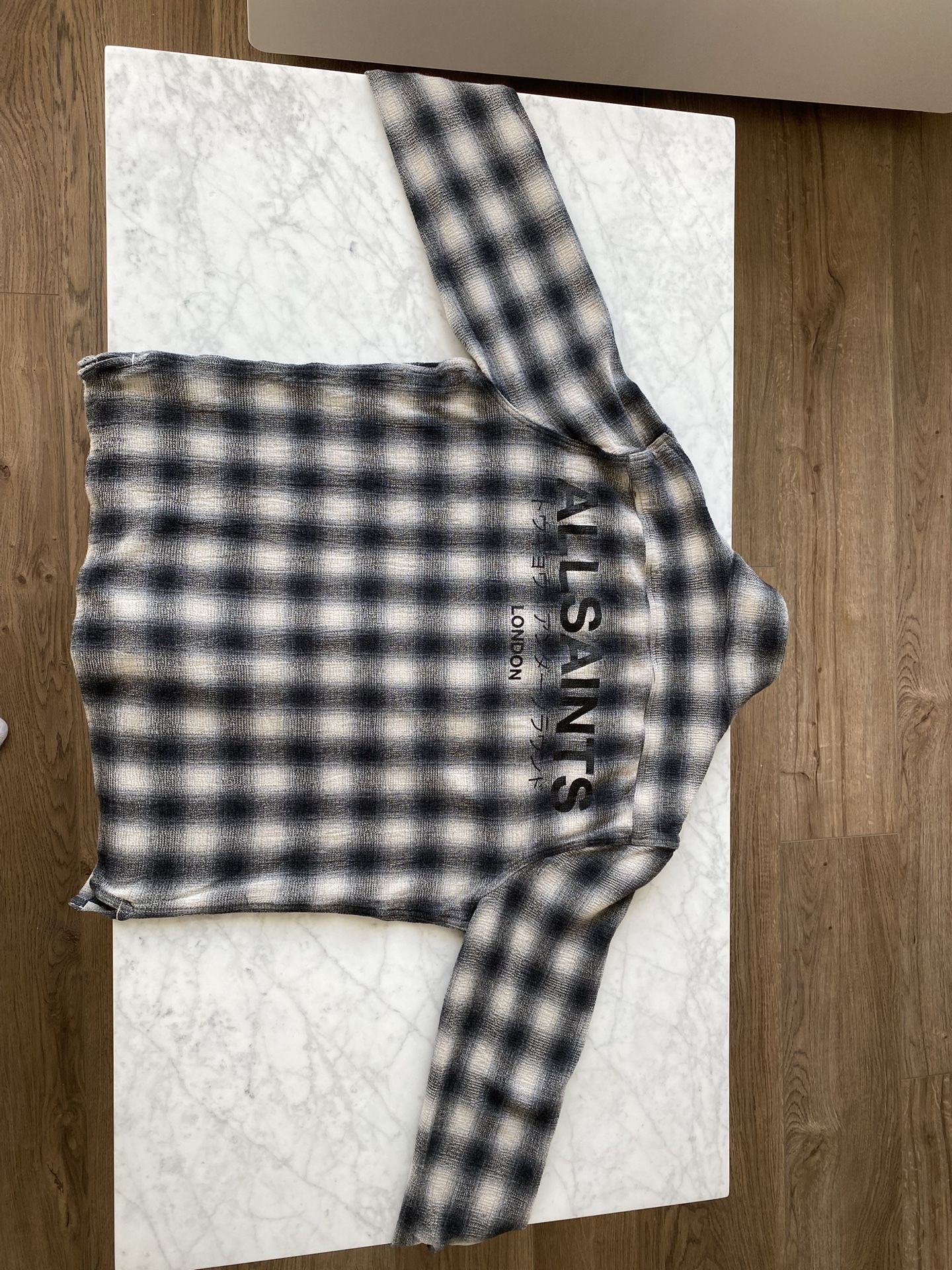 Allsaints Black and white flannel