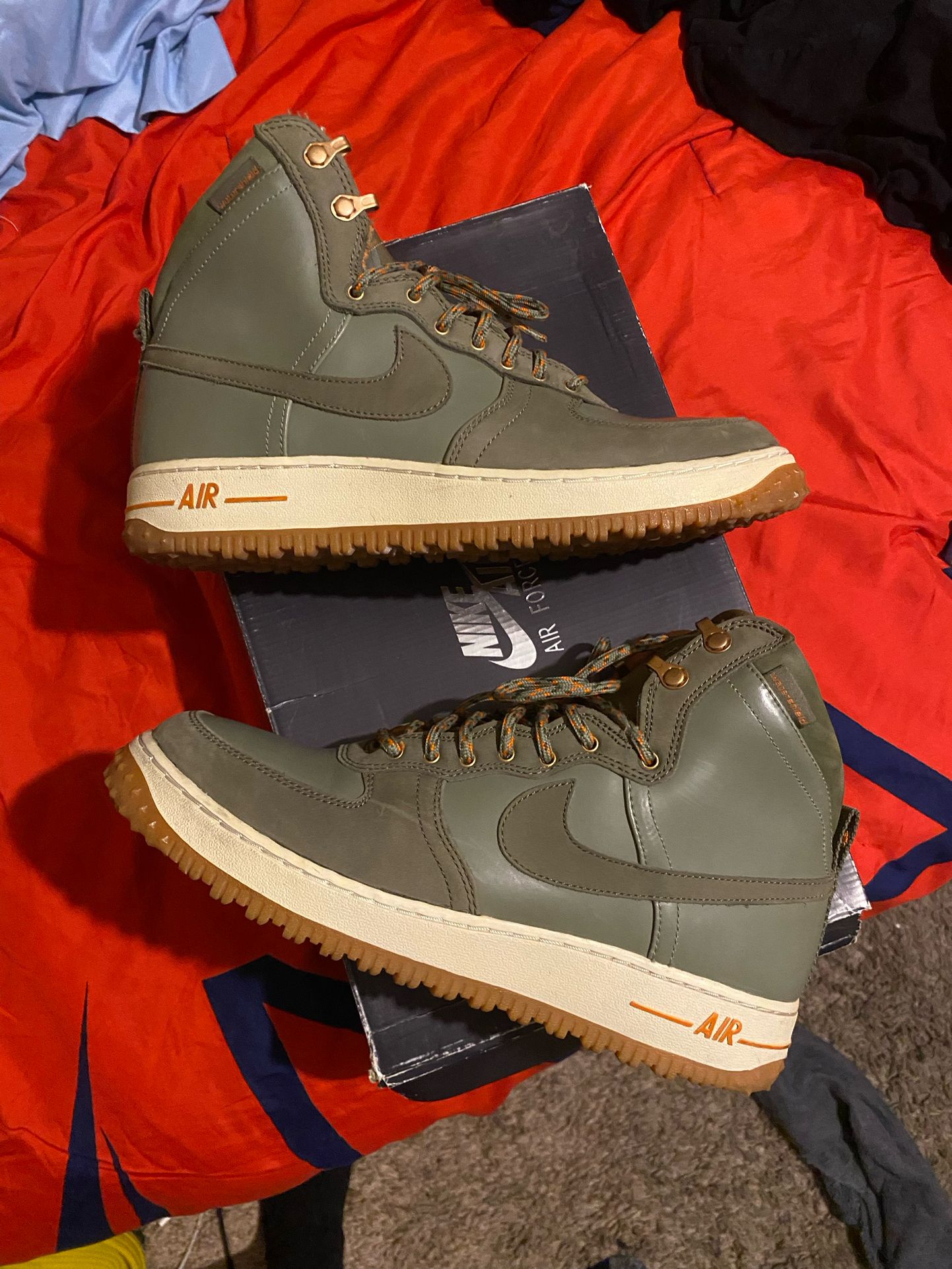 Nike Air Force 1 Boots Olive $70 FIRM