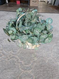 Artificial plant in basket