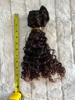 12-Inch Curly Dark Brown Hair Extensions