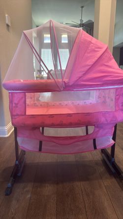 Pink Baby Bassinet