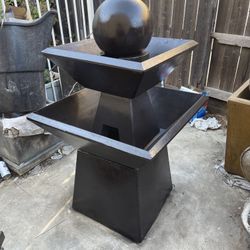 Double Oblique  Garden Water Fountain