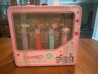 Sanrio Hello Kitty & My Melody Crystal Style Pez Dispenser Lunchbox Set Circa 2006