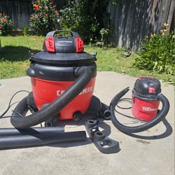 Craftsman 16 Gallon And Hyper Tough 1.5 L Vacuums 