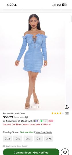 Ruched mini dress ! Size Medium