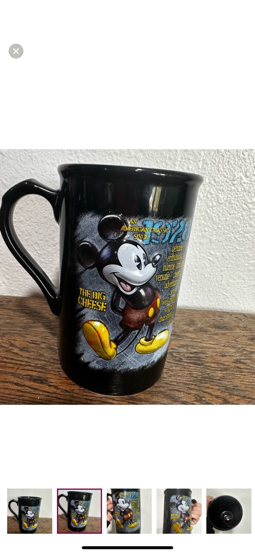 Disney "The big Cheese" Mickey Mouse 3D Coffee Cup Mug