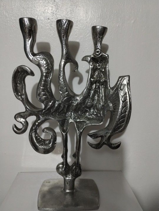 DOM DRUMM ABSTRACT SCULPTURE - CANDLE HOLDER 15""×10"×4.5"