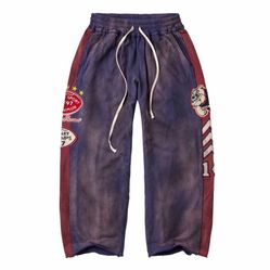 Vale Washed Purple Varsity Sweatpants (size: small)