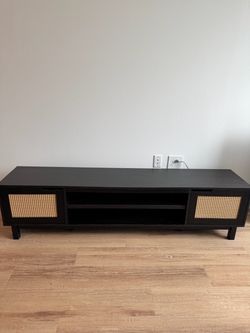 65” TV Stand Long dark espresso wood-grain