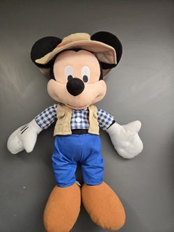 Disney Parks Explorer Mickey Mouse Plush – Authentic Original – Safari Outfit 17”