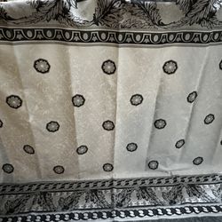 Gray & White Shower Curtain  