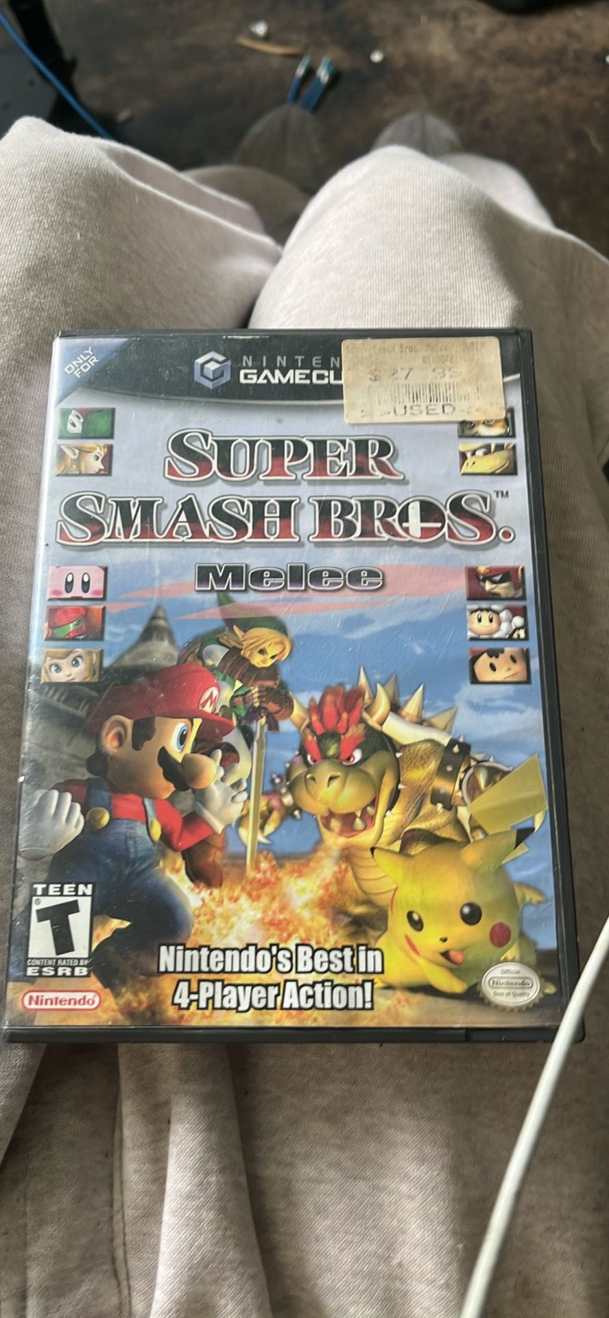 Super Smash Bros GameCube Case & Manual
