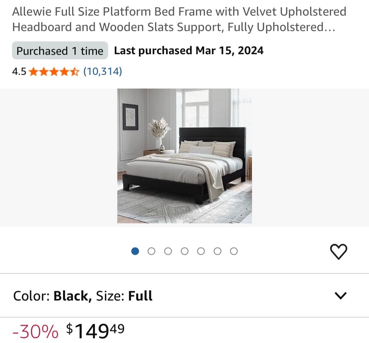 Full Size Black Bed Frame
