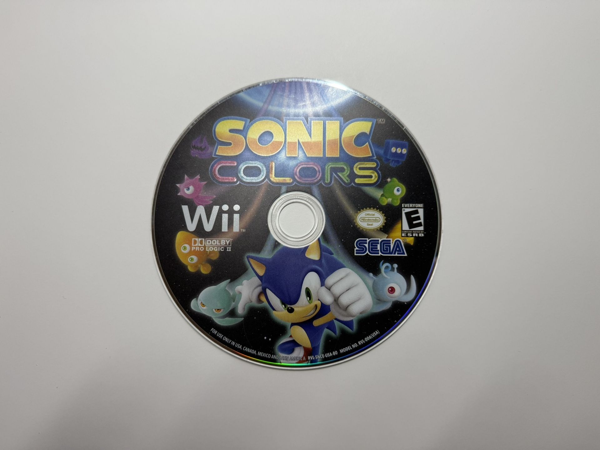 Sonic Colors - Nintendo Wii (Disc-Only, Tested)