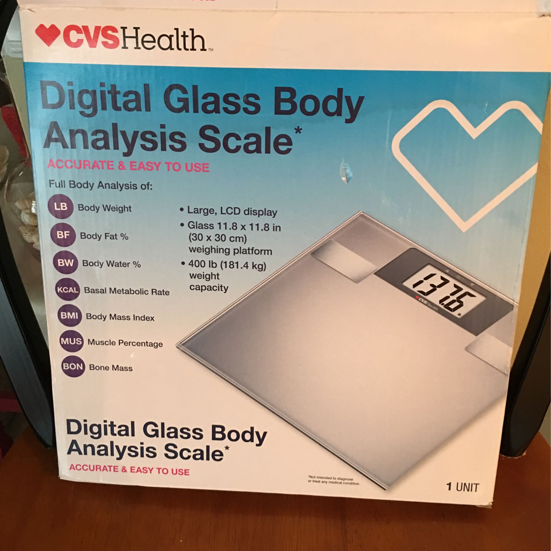 CVS Digital Glass Body Analysis Scale