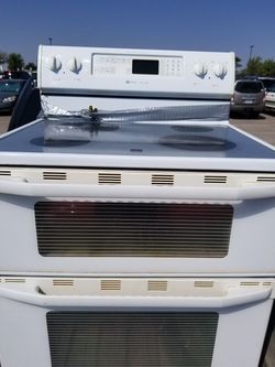 Maytag glass top double stove