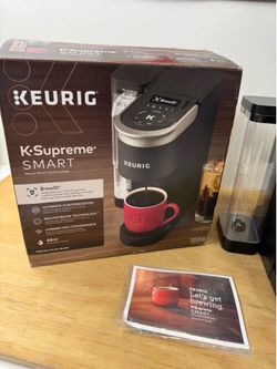 Keurig® K-Supreme® SMART Cafetera Automática de Porción Individual para Cápsulas K-Cup® - Negra; con Wi-Fi, Control de Temperatura, Rinde 8 Tazas