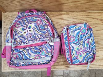 Backpack with lunch box.