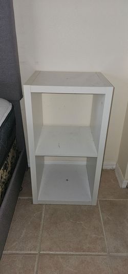 White cube nightstand