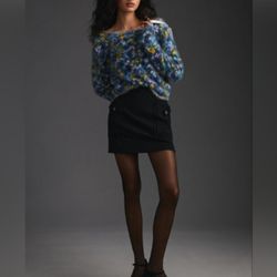 NWT Anthropologie Pilcro Cropped Eyelash Sweater Size XS