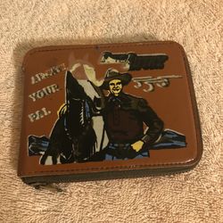 Vintage Gene Autry & Champion Zip Close Wallet Gene Autry On The Back