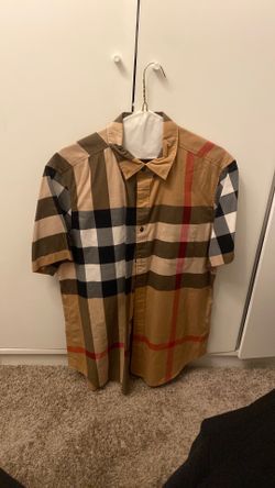 Burberry check polo size large