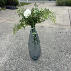 Flowers And Glass Pot