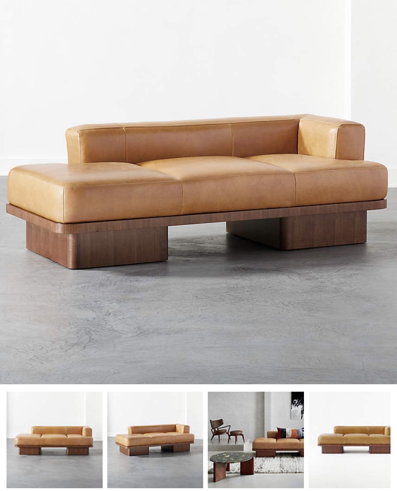 CB2 Serafin leather Daybed - CB2 Couch - CB2 Sofa