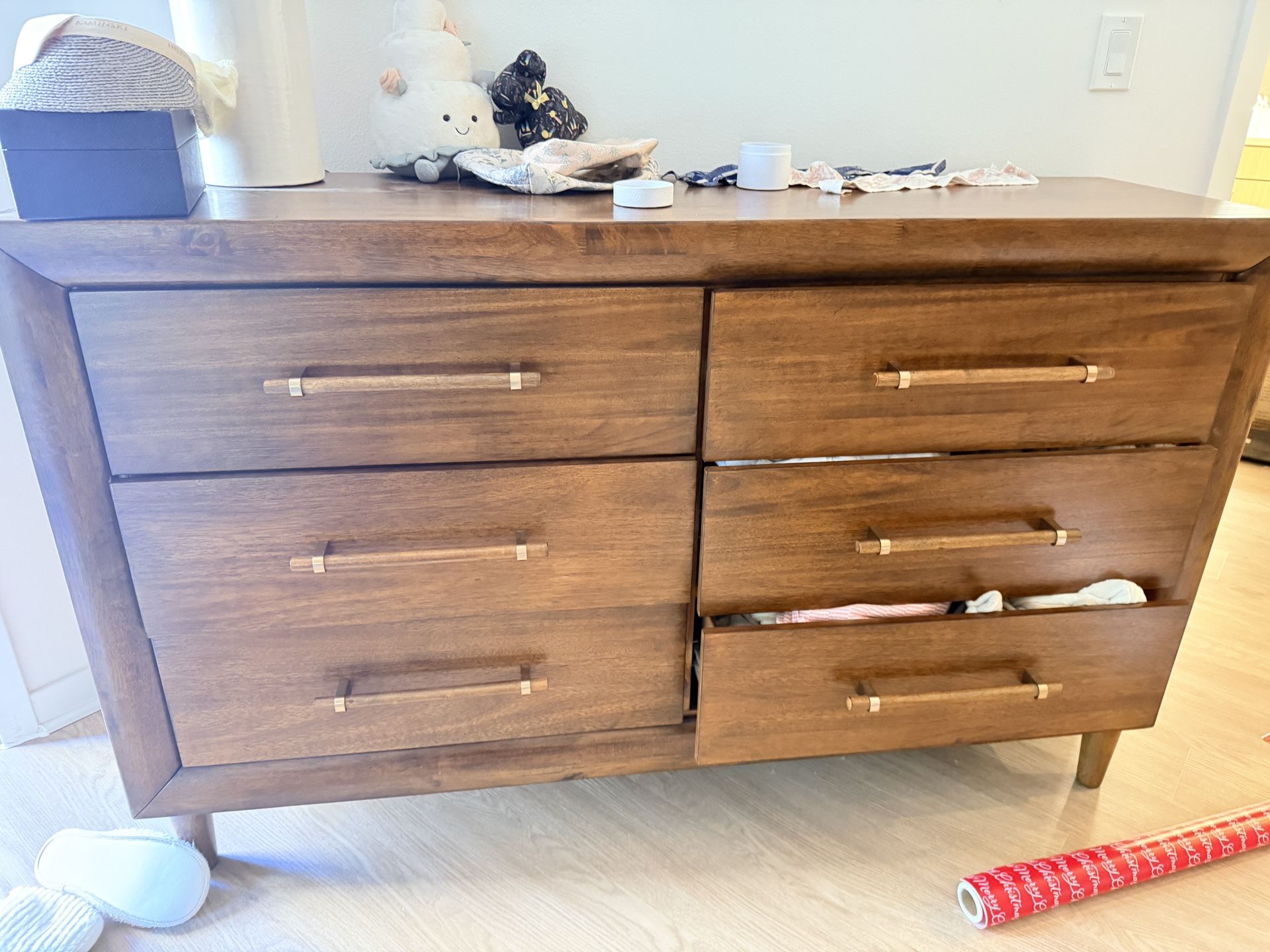 Brown Wood Dresser