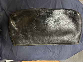 Small Black Leather Clutch Bag