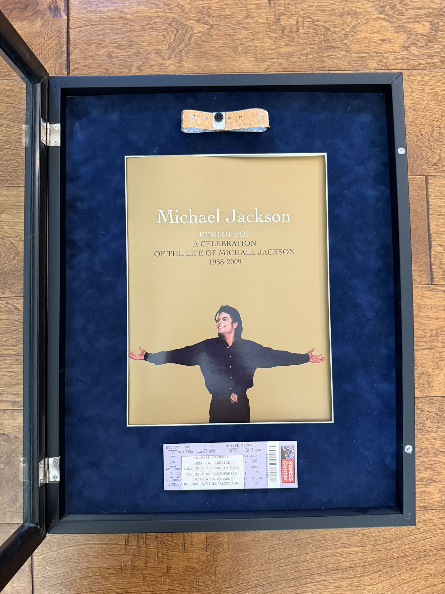 RARE Framed Michael Jackson Memorial Service Program, Ticket