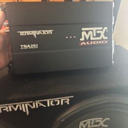 MTX Terminator Dual 12" Subwoofer System 250 watt Amp 