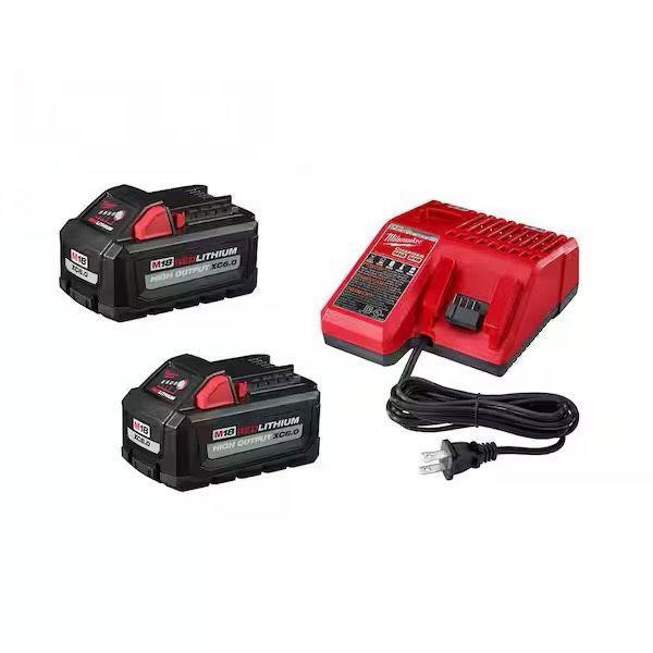 Milwaukee 48-59-1862S Two 6.0 Ah Battery and Charger Kit