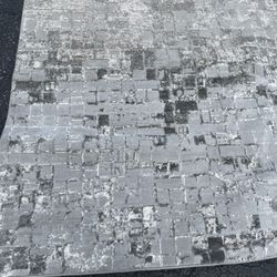 Abstract Grey Area Rug 