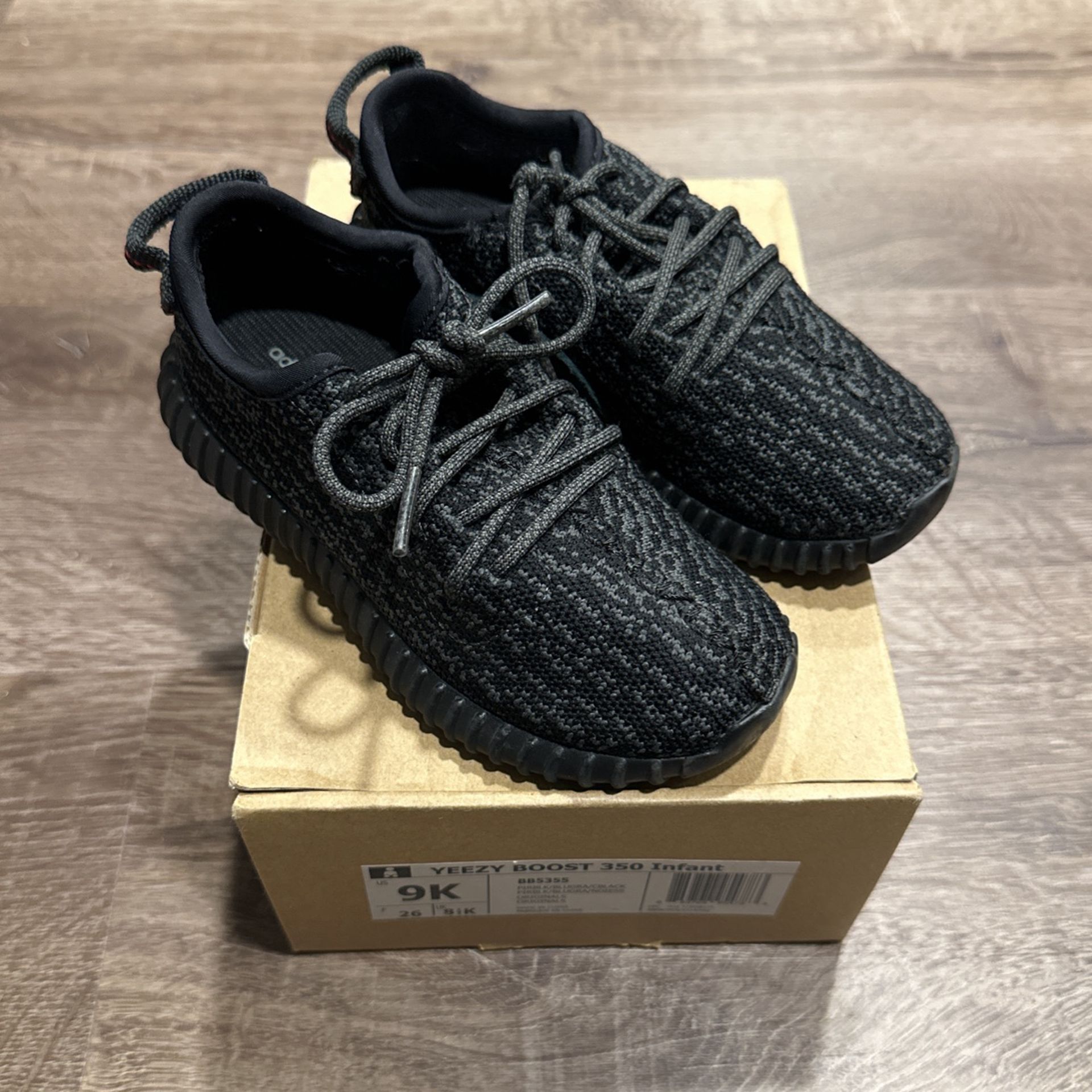 New Infant Yeezy 350 Pirate Black