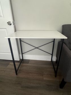 Small white desk top