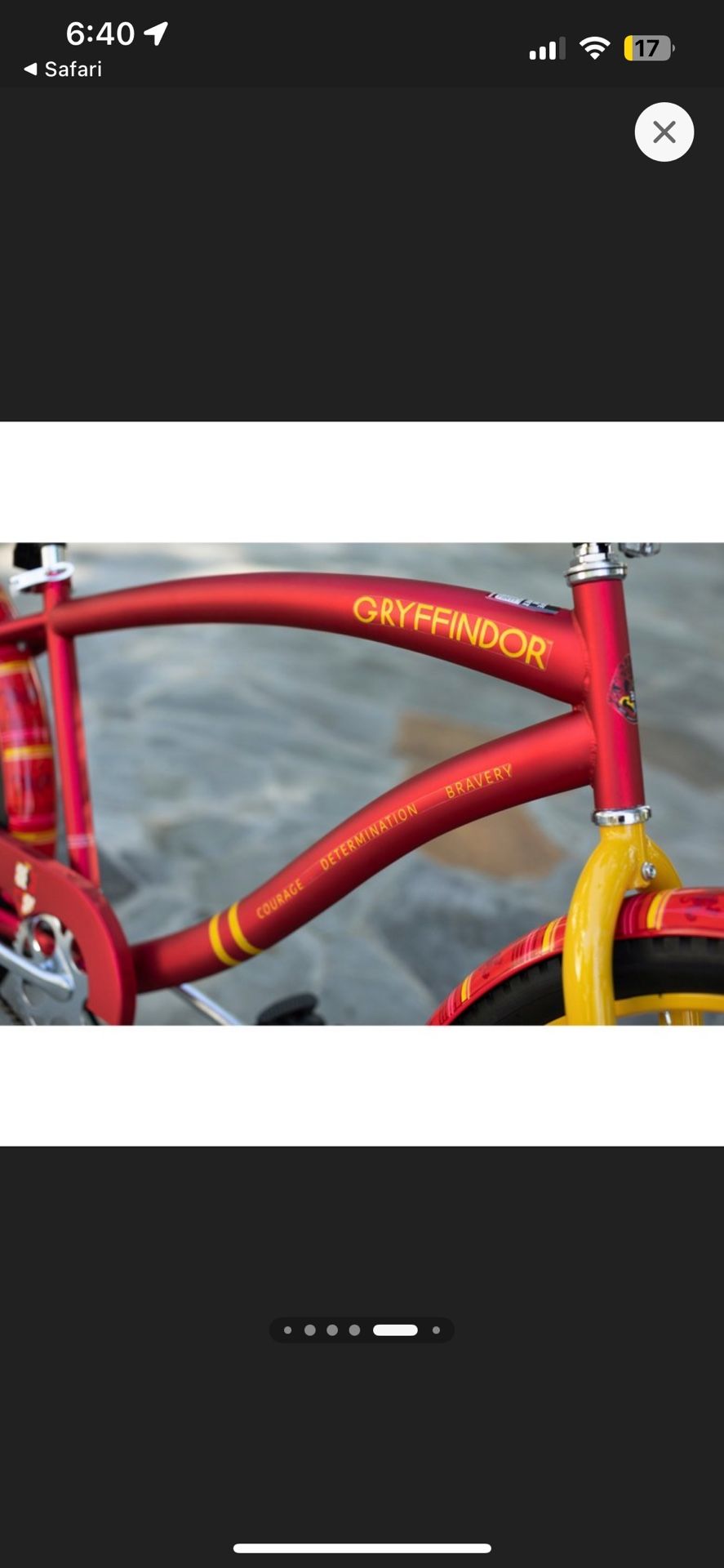 Dynacraft Harry Potter 26” Cruiser Bike (Red Gryffindor