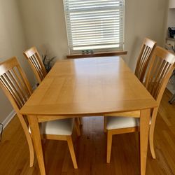 Dining table and chairs