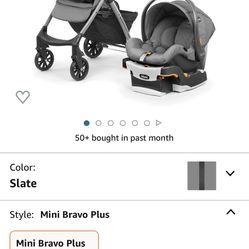 Chicco Mini Bravo travel system PLUS a caddy frame stroller