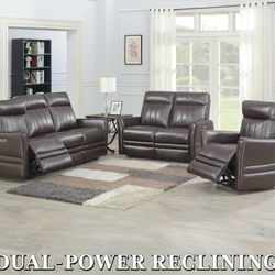 Genuine Leather Power Reclining Couches Sets Furniture Livingroom Furniture 